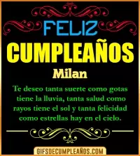 GIF Frases de Cumpleaños Milan